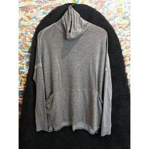 Press cowl neck top women's size small gray oversized long sleeve